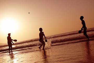 Image showing Sunset Tennis