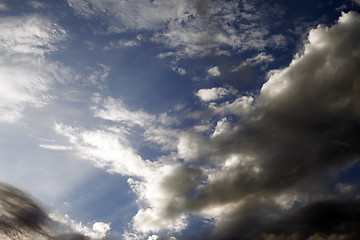 Image showing Sky with clouds at nice summer sunset 