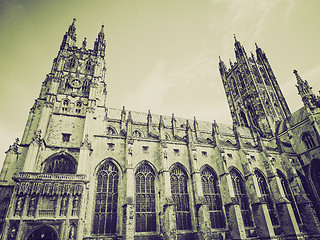 Image showing Vintage sepia Canterbury Cathedral