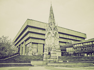 Image showing Vintage sepia Birmingham Library