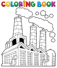 Image showing Coloring book factory theme 1