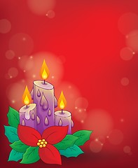 Image showing Christmas candle theme image 1