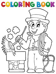 Image showing Coloring book chimney sweeper