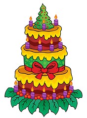 Image showing Christmas theme cake image 1