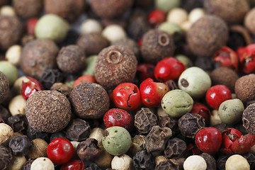 Image showing Mixed peppers macro