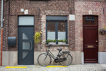 Image showing Bicycle on the street in Bruges, Belgium