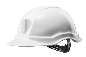 Image showing White hard hat isolated on white