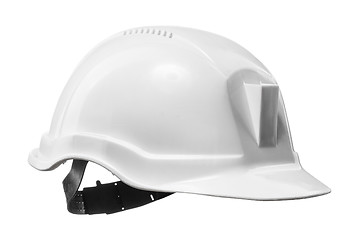 Image showing White hard hat isolated on white