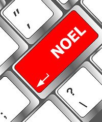 Image showing Computer keyboard key with Noel button