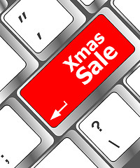 Image showing Computer keyboard with holiday key - xmas sale