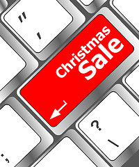 Image showing christmas sale on computer keyboard key button