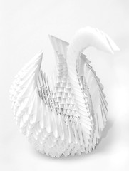 Image showing Origami swan