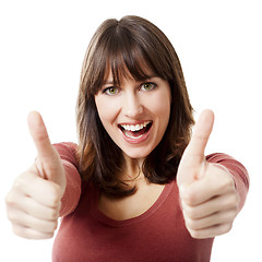 Image showing Optimistic woman