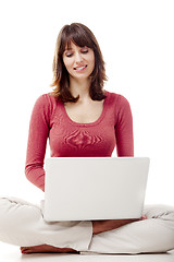 Image showing Woman working with a laptop