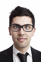 Image showing Nerd businessman