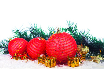 Image showing Christmas decorative balls