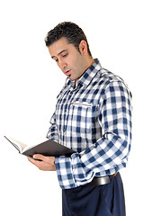 Image showing Young man reading.