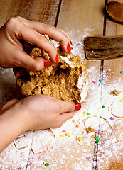 Image showing Preparation Gingerbread Men