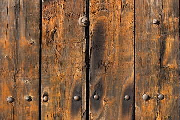 Image showing Old weathered and worn wooden planks