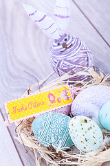 Image showing festive traditional easter egg decoration 