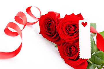 Image showing Valentines gift of beautiful red roses