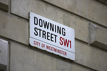 Image showing Downing street sign, London, uk