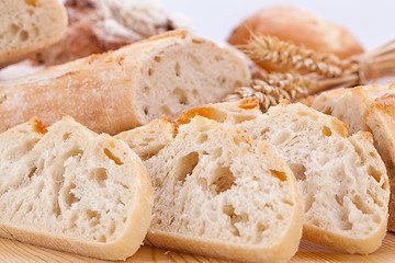 Image showing fresh tasty mixed bread slice bakery loaf