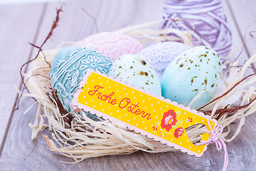 Image showing festive traditional easter egg decoration 