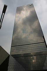 Image showing Skyscraper with reflecting clouds