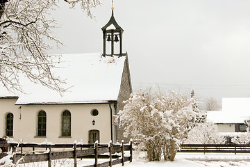 Image showing forest and field  winter landscape