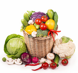 Image showing Fruits and vegetables in the basket