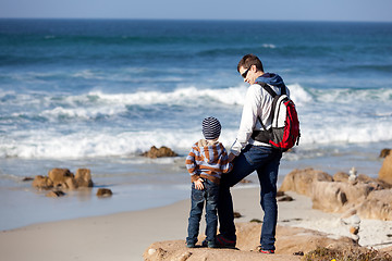 Image showing family at the beach