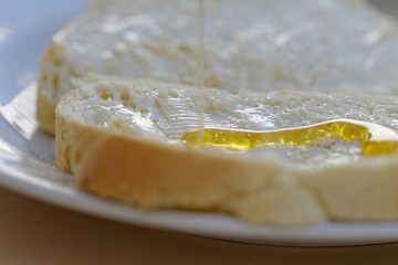 Image showing bread and honey