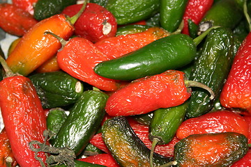 Image showing Chilis at Mexican market