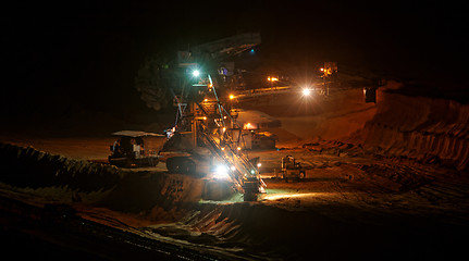 Image showing Coal mining in an open pit