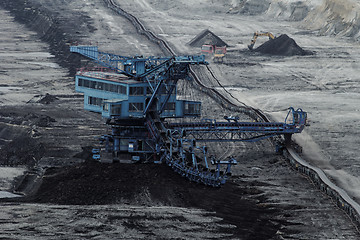 Image showing Coal mining in an open pit