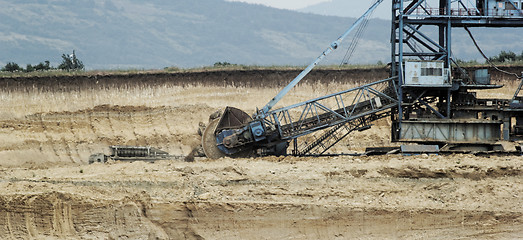 Image showing Coal mining in an open pit