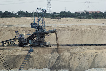 Image showing Coal mining in an open pit