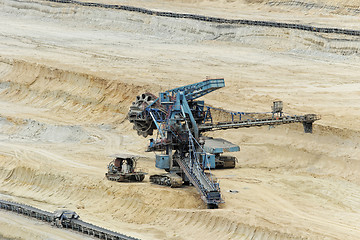 Image showing Coal mining in an open pit