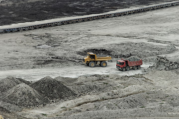 Image showing Coal mining in an open pit