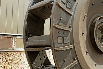 Image showing industrial mill wheel