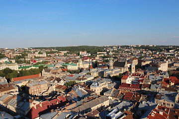 Image showing view to the house-tops in Lvov city