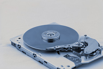 Image showing Open computer hard drive on white background