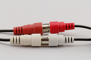 Image showing audio RCA cable on a white background