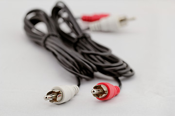 Image showing audio RCA cable on a white background