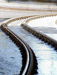 Image showing Rail track going into the distance