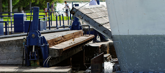 Image showing Ferry in the harbor