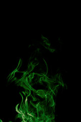 Image showing green fire on black background