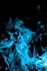 Image showing blue fire on black background