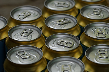 Image showing Much of drinking cans